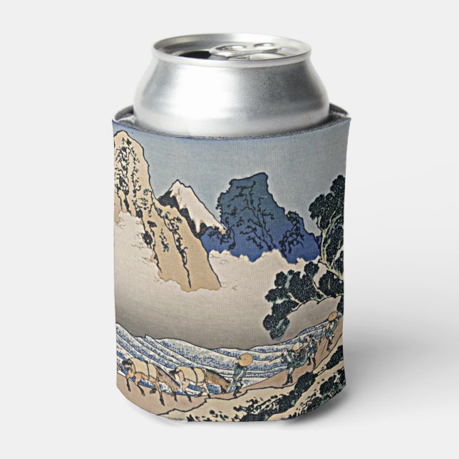 Porta-lata Trás da montanha Fuji do rio Minobu Hokusai (Can Front)