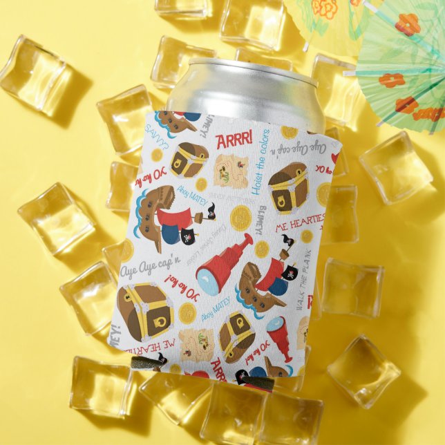 Porta-lata Treasure Island Party Pirate Can Cooler (Verão in situ)
