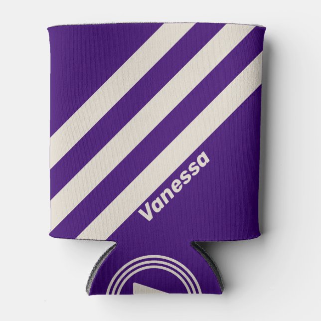 Porta-lata Trechos de Gráficos Retroativos com Nome (Frente)