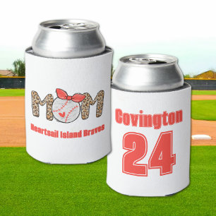 Porta-lata Trendy Hand desenhou Baseball Mãe Personalizada