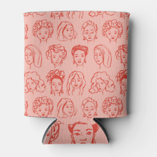 Porta-lata Trendy Woman Face Desenhada