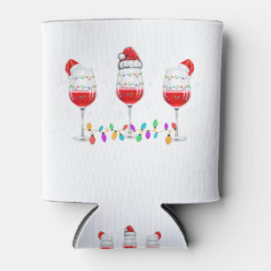 Porta-lata Três copos de vinho Noite Santa Hat X