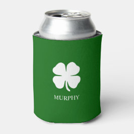 Porta-lata Trevo de Quatro Folhas Verde Irlandês