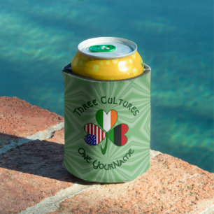 Porta-lata Trevo de Shamrock Afro-Americano Irlandês Personal