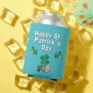 Porta-lata Trevo de Shamrock Moderno Feliz Dia de São Patríci
