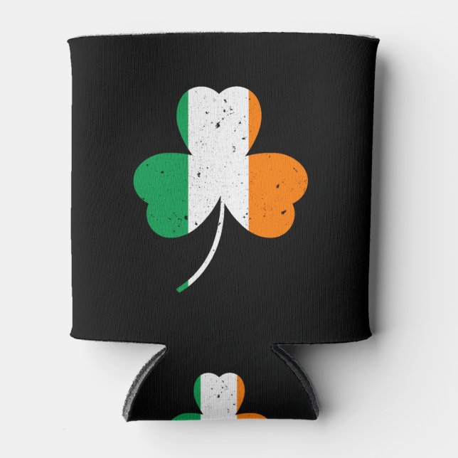 Porta-lata Trevo Irlandês Dia de São Patrício (Frente)