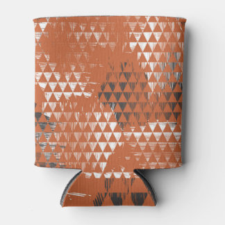 Porta-lata Triângulos Sem Costura: Fundo Laranja