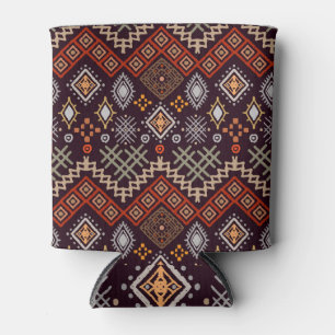 Porta-lata Tribal Art Boho Geométrico Impressão