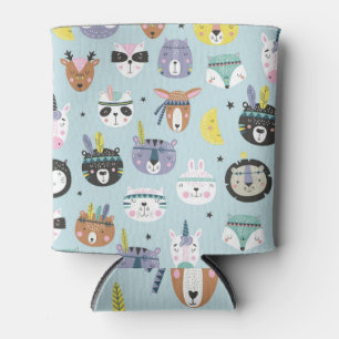 Porta-lata Tribal Cute Animal: Padrão Boho