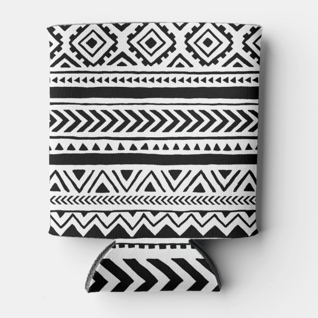 Porta-lata Tribal Étnico: Padrões feitos à mão (Frente)