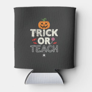 Porta-lata Trick or Teach Design de Professor de Halloween (2