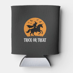 Porta-lata Trick or Treat Bruxa Unicórnio Design de Halloween