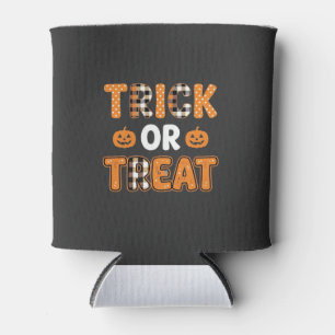 Porta-lata Trick or Treat Halloween Abóbora Design Vector_1