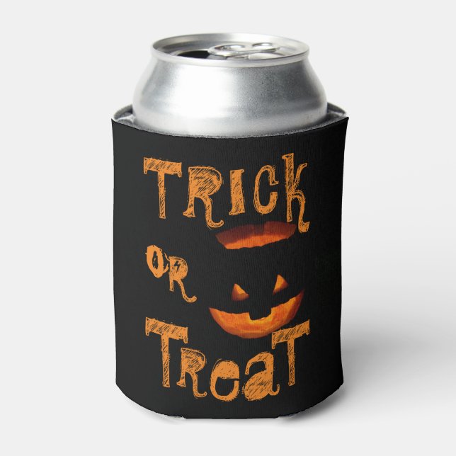 Porta-lata Trick ou Tratar Abóbora do Halloween (Can Front)