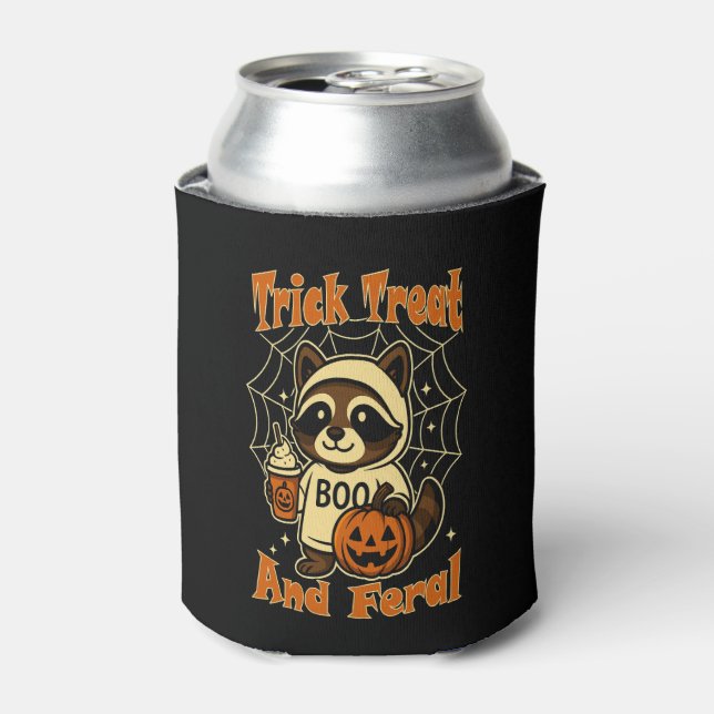 Porta-lata Trick Treat e Feral Cute Halloween (Can Front)