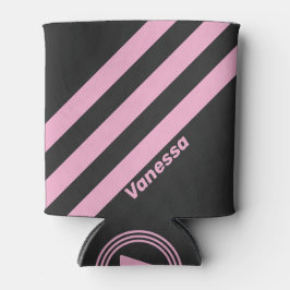 Porta-lata Trilhas Retro Rosa Noturnas Três com Nome