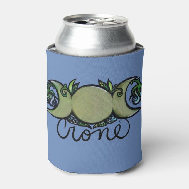 Porta-lata Triple Moon Crone Goddese Pagan Art (Can Front)
