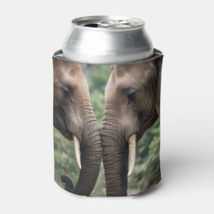 Porta-lata "Tronco para Tronco: Um Gentil Embrace Elefante"