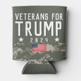 Porta-lata Trump 2024 Veteranos para Trump Camo