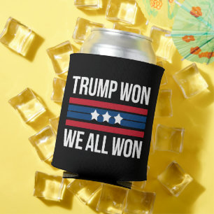 Porta-lata Trump Ganhou Nós Todos Ganhamos 2024 Bandeira dos 