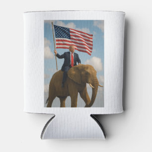 Porta-lata Trump Riding an Elephant