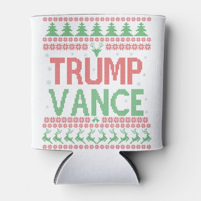 Porta-lata Trump Vance Republicano Feio Natal Doce Xmas (Frente)