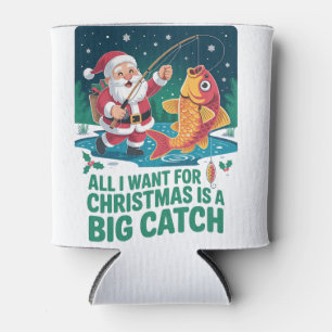 Porta-lata Tudo que eu quero no Natal é uma pesca de grandes