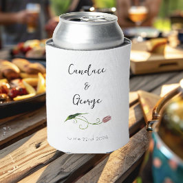 Porta-lata Tulip Floral Rosa