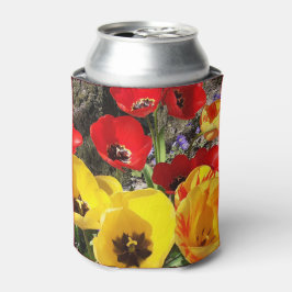 Porta-lata Tulipas Amarelas e Vermelhas