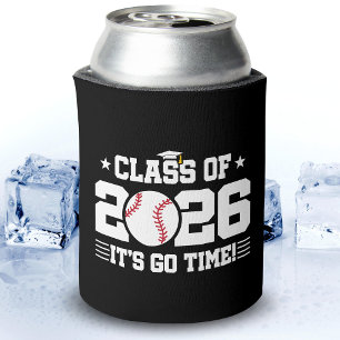 Porta-lata Turma de 2026 Beisebol Graduação É Hora de Ir