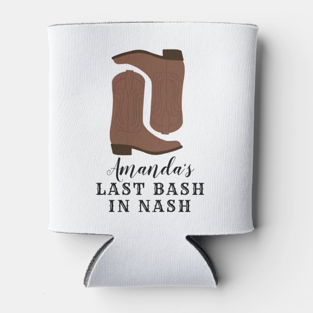 Porta-lata Último Bash em Nash Bachelorette Boots (Frente)