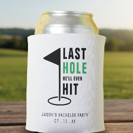 Porta-lata Último Buraco de Golfe Despedida de Solteiro Branc