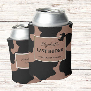 Porta-lata Último Rodeio Cowgirl Bachelorette Mocha Brown Fav