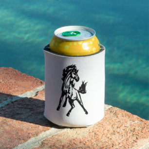 Porta-lata Um cavalo saltitante alegre