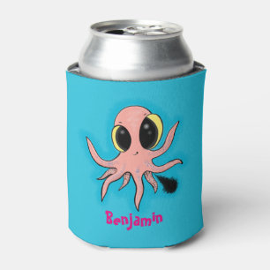 Porta-lata Um desenho animado de polvos de bebês, bonitos e 