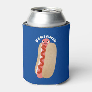 Porta-lata Um desenho animado de Weiner, um cachorro quente e