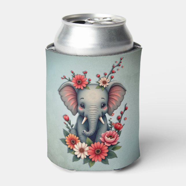 Porta-lata Um toque do verão: O bebê elefante (Can Front)