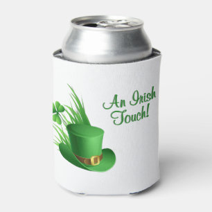Porta-lata Um Toque Irlandês Duende Capa de Chapéu na Grama
