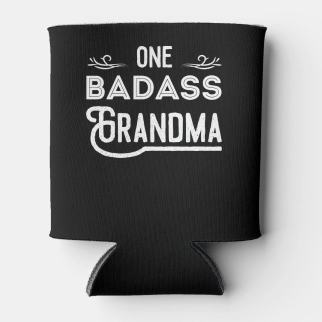 Porta-lata Uma avó Badass (Frente)