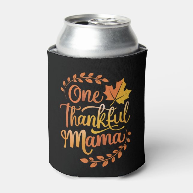 Porta-lata Uma Mãe Grata Cute Fall Ação de Graças Outono  (Can Front)