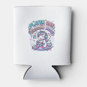 Porta-lata Unicorn Player One Modo Unicórnio Estilo Retro Grá