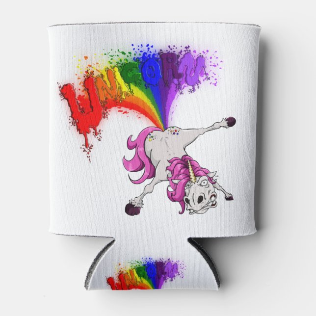 Porta-lata unicorn rainbow fart (Frente)