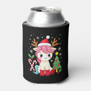 Porta-lata Unicórnio de Natal Fofo Mágico Xmas Meninas de 0 a