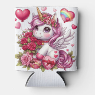 Porta-lata unicórnio Dia de os namorados bonito