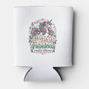 Porta-lata Unicórnio Fa La La La Fabuloso Fundo Branco Fofo