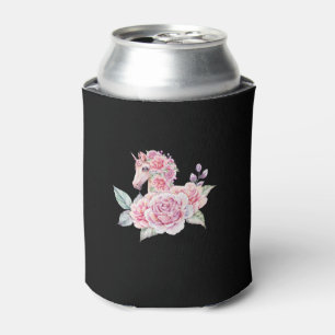 Porta-lata Unicórnio Fofo Com Flores Unicórnio Floral Meninas