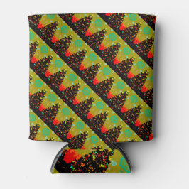 Porta-lata Unusual Fun Trendy Christmas Tree Folk Art