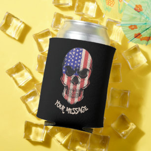 Porta-lata Urbano Guerreiro Americano Caveira Sua Mensagem de