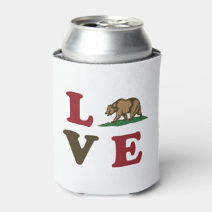 Porta-lata Urso de urso da república de Califórnia do amor