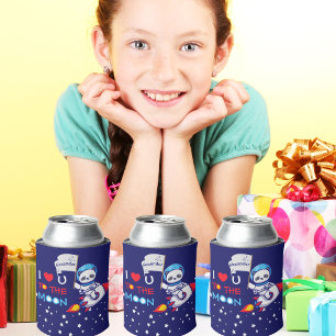 Porta-lata Urso Panda astronauta espacial foguete lindas cria